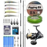 Yek Outdoor YekOutdoor Surf Seti Shimano Kamış Beastmaster K Surf Tubular 4,50m 225g 3pc Low Rider DPS& Shimano Makina Spheros 8000