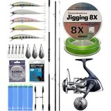 Yek Outdoor YekOutdoor Surf Seti Shimano Kamış Beastmaster K Surf Tubular 4,50m 225g 3pc Low Rider DPS& Shimano Twin Power 8000 SW C