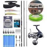 Yek Outdoor Yekoutdoor Yüksek Performans Okuma Ceymar Surf 4,30 M 100-250 gr 3 Parça Surf Kamışı&shimano Twin Power 8000 Sw C Pg Jig Olta Makinesi - Standart - Renkli