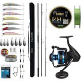 Yek Outdoor Yekoutdoor Yüksek Performans Okuma Olta Seti Okuma Alijos Surf 435 cm 100+250 gr 3 Parça&okuma Azores ZXP-8000 6+1 Bb Olta Makinesi - Standart - Renkli