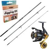 Yek Outdoor Yüksek Kalite Olta Seti Okuma Azores Surf 430CM 3 Parça Surf Kamışı&okuma Salina SA-6000HA Blue 6+1bb Olta Makinesi