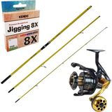 Yek Outdoor Yüksek Kalite Olta Seti Okuma Makaira Surf 4,50 cm 100-250 3 Parça Yellow Surf Kamışı&okuma Salina SA-8000A Blue 6+1bb Olta Makinesi