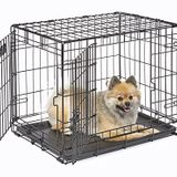 YEKE Midwest Homes for Pets Midwest 1524DD iCrate-köpek kafesi çift kapaklı (60,96 x 45,72 x 48,26 cm)