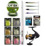 Yekoutdoor Arrow Worm Lrf Seti Shimano Kamış Sienna Spinning Sensitive 2,11M 0,5-7G 2Pc&Shimano Makina Fx 1000 Fc