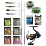 Yekoutdoor Fireworm Lrf Seti Okuma Wave Up Spin 213Cm 1-10Gr 2 Parça Olta Kamışı&Shimano Makina Fx 1000 Fc