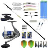 Yekoutdoor Full Takım Olta Seti Kendo Azurro Surf 420Cm 250 Gr Teleskopik Olta Kamışı&Kendo Sea Power 5000 Olta Makinesi