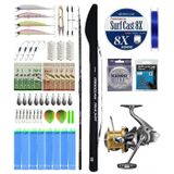 Yekoutdoor Pro Olta Seti Okuma Obsidian Super Light Tele Surf 420Cm 100-220Gr Olta Kamışı&Shimano Makina Aerlex Xsc 14000