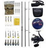 Yekoutdoor Profesyonel Göl Oltası Seti Kendo Carp 3.60Cm 3.5Lbs Olta Kamışı&Okuma Wave Power Wp-6000A1 Olta Makinesi