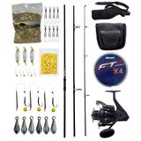 Yekoutdoor Profesyonel Göl Oltası Seti Kendo Carp 3.90Cm 3.5Lbs Olta Kamışı&Okuma Wave Power Wp-6000A1 Olta Makinesi