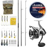 Yekoutdoor Profesyonel Göl Oltası Seti Prologic C-Series 13Ft 390Cm 3 Parça&Okuma Tomcat Tmc-8000 6+1Bb Olta Makinesi