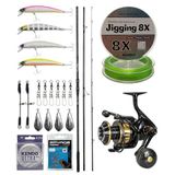 Yekoutdoor Profesyonel Olta Seti Okuma Alijos Surf 435 Cm 100+250 Gr 3 Parça&Okuma Tesoro 8000Pa Olta Makinesi