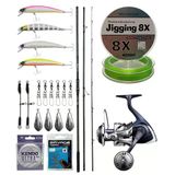 Yekoutdoor Profesyonel Olta Seti Okuma Alijos Surf 435 Cm 100+250 Gr 3 Parça&Shimano Makina Twin Power 8000 Sw C Pg