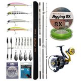 Yekoutdoor Profesyonel Olta Seti Okuma Flite+ Super Light Surf 420Cm 3 Parça Olta Kamışı&Okuma Salina 8000A Olta Makinesi