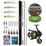 Yekoutdoor Profesyonel Olta Seti Okuma Flite+ Super Light Surf 420Cm 3 Parça Olta Kamışı&Okuma Tesoro 8000Pa Olta Makinesi