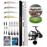 Yekoutdoor Profesyonel Olta Seti Okuma Flite+ Super Light Surf 420Cm 3 Parça Olta Kamışı&Savage Gear Sgs8 8000 Fd Olta Makinesi