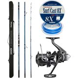 Yekoutdoor Profesyonel Olta Seti Okuma Surfliner+ Surf 420CM 3 Parça Olta Kamışı&shimano Makina Aerlex Xtc 14000 - Standart - Renkli