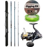 Yekoutdoor Profesyonel Olta Seti Okuma Surfliner+ Surf 420CM 3 Parça Olta Kamışı&shimano Makina Spheros 8000 Sw A Hg - Standart - Renkli