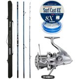Yekoutdoor Profesyonel Olta Seti Okuma Surfliner+ Surf 420CM 3 Parça Olta Kamışı&shimano Makina Ultegra 14000 Xse - Standart - Renkli