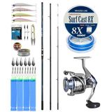 Yekoutdoor Profesyonel Olta Seti Shimano Kamış Alivio Surf T 450 Bx-G 4,50M 225G 3Pc&Okuma Safina Pro 8000 Olta Makinesi