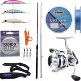 Yekoutdoor Spin Olta Seti Okuma G-Power Spin 240Cm 15-40 Gr 2 Parça Spin Kamışı&Okuma Arıa-C4000a Olta Makinesi