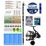 Yekoutdoor Surf Olta Seti Okuma Carbonite Pro Tele Surf 420 Cm Surf Kamışı&Savage Gear Sgs8 8000 Fd Olta Makinesi