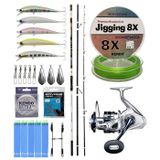 Yekoutdoor Surf Seti Okuma Flite+ Super Light Surf 420Cm 100-250Gr 3 Parça Olta Kamışı& Shimano Makina Saragosa 8000 Sw A Hg