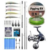 Yekoutdoor Surf Seti Shimano Kamış Beastmaster K Surf Hybrid 4,50M 225G 3Pc K-Type Dps & Shimano Twin Power 8000 Sw C Pg Jig Olta Makinesi