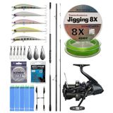 Yekoutdoor Surf Seti Shimano Kamış Beastmaster K Surf Hybrid 4,50M 225G 3Pc K-Type Dps&Shimano Makina Speedmaster 14000 Xtd