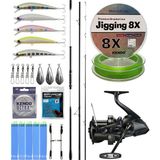 YekOutdoor Surf Seti Shimano Kamış Beastmaster K Surf Hybrid 4,50m 225g 3pc K-type DPS&Shimano Makina Speedmaster 14000