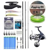 Yekoutdoor Yüksek Performans Okuma Ceymar Surf 4,30 M 100-250 Gr 3 Parça Surf Kamışı&Shimano Twin Power 8000 Sw C Pg Jig Olta Makinesi