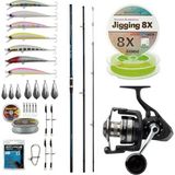 Yekoutdoor Yüksek Performans Shimano Kamış Alivio Surf T 425 Bx-G 4,25M 225G 3pc&savage Gear Sgs8 8000 Fd 8+1bb Olta Makinesi - Standart - Renkli