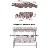 Yekta Home İngiliz Gülü 3 Kişilik Salıncak Minder Takımı . Yastık Tente Kolluk Minder Süngersiz Set