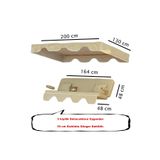 Yekta Home Urla 3 kişilik Salıncak Minder Takımı . Yastık Tente Kolluk Minder Süngerli Set