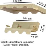 Yekta Home Urla 3 kişilik Salıncak Minderi Yedek Bahçe Salıncağı Minderi Süngersiz Kılıf