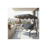 Yekta Home Yekta Duo 2 Kişilik Kalın Gövdeli Metal Bahçe & Balkon Salıncağı 165 Cm