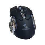 Yelandar Q6 Şarj Edilebilir Oyuncu Kablosuz Optik Mouse siyah