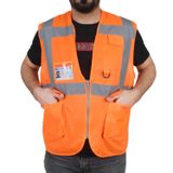 Yelek Cepli Reflektörlü Turuncu Xxl 003009-MH-T-XXL