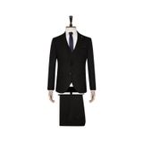 Yelekli Siyah Slim Fit Takım Elbise