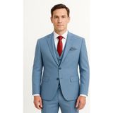 Yelekli Takım Elbise Slim Fit - Mavi - 52
