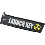 Yeles Launch Key Motorcu Kumaş Anahtarlık - 13 - Siyah - Beyaz - Sarı