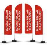 Yelken Bayrak Takımı - 4 adet - 75x300