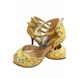 “Yellow Art” BİLEKTEN ÇİFT ATKILI SARI 8,5 CM 11 PONT KAPALI TOPUK TANGO, DANS VE SALON AYAKKABISI (EU Ayakkabı Beden Sistemi, Yetişkin, Kadın, Sayısal, Orta, 35)
