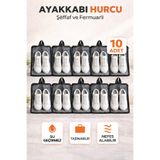 YELLOW STARY HOME DECOR (10 Adet)Ayakkabı Organizeri Ayakkabı ve Çok Amaçlı Düzenleme Hurcu Dolap içi Düzenleyici 33x45cm