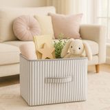 Yellow Stary Home Decor (2 Adet) 30X30 cm Katlanabilir Dolap Içi Organizer-Havlu ve Kıyafet Saklama Kutusu - Gri - 30 x 30 cm