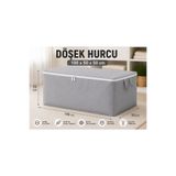YELLOW STARY HOME DECOR Mega Döşek Hurcu 100x50x50 cm Gri Büyük Boy Yorgan Battaniye Nevresim Saklama Hurcu