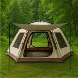 Yellowtech 8-10 Kişilik Otomatik 4 Mevsim Kamp Çadırı | 280x280x155 Cm | , Hızlı Kurulum, Geniş Alan