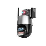 Yellowtech 8mp Hd Ip Kamera 2 Lens Güvenlik Koruması Wifi Gözetim Kameraları 8x Zoom Ptz Kablosuz Polis Alarm