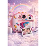 Yellowtech Çocuk Anında Baskılı Mini Fotoğraf Makinesi Sevimli Tasarımlı Çift Kameralı Kamera
