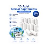 Yellowtech Çocuk Kamerası Uyumlu Termal Kağıt Rulosu 10 Adet Mini Yazıcı Yedek Kağıdı