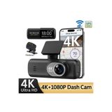 Yellowtech Dash Cam Araç Kamerası – Ön Arka Kayıt, GPS Takip, WiFi Bağlantı, 3840x2160P 4K Ultra HD